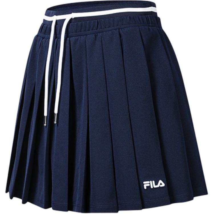FILA Casual Long Skirts Women's Moderate Long Skirt Pleated Skirt