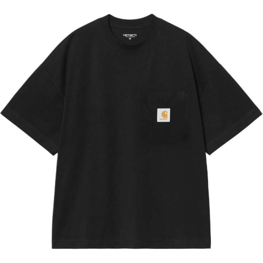 Carhartt WIP T Shirts Unisex Black Crew Neck Straight Fit