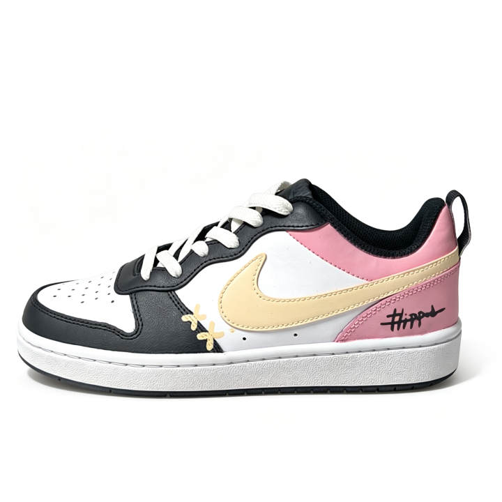 Nike Nike Court Borough Skateboard Shoes Unisex Low Top Black/White/Yellow/Pink