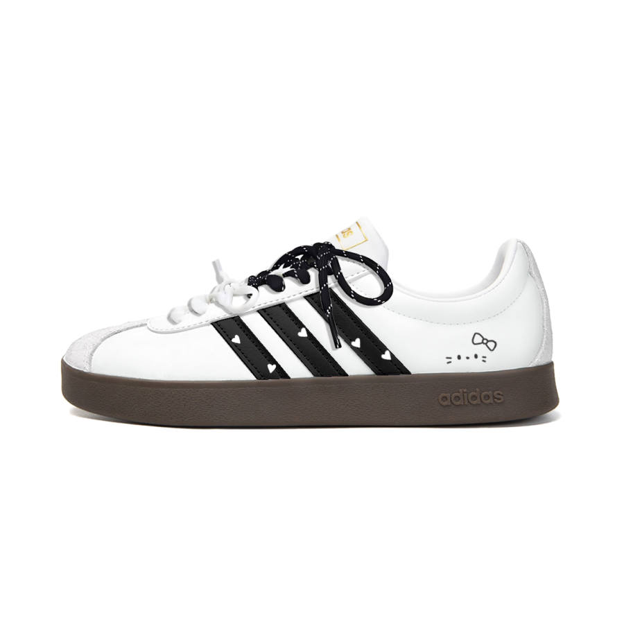 Adidas Adidas Vl Court Classic Skateboard Shoes Unisex Low Top Black White