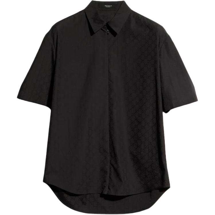 GUCCI Shirts Men's Dark Gray Lapel Moderate Other