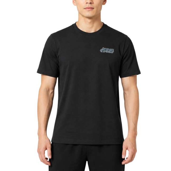 Adidas Adidas T Shirts Men's Black Crew Neck Straight Fit