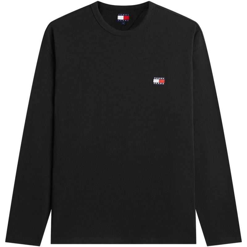 Tommy Hilfiger T Shirts Men's Black Crew Neck Moderate
