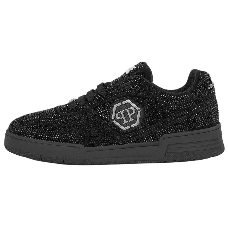 PHILIPP PLEIN Skateboard Shoes Men's Low Top Black