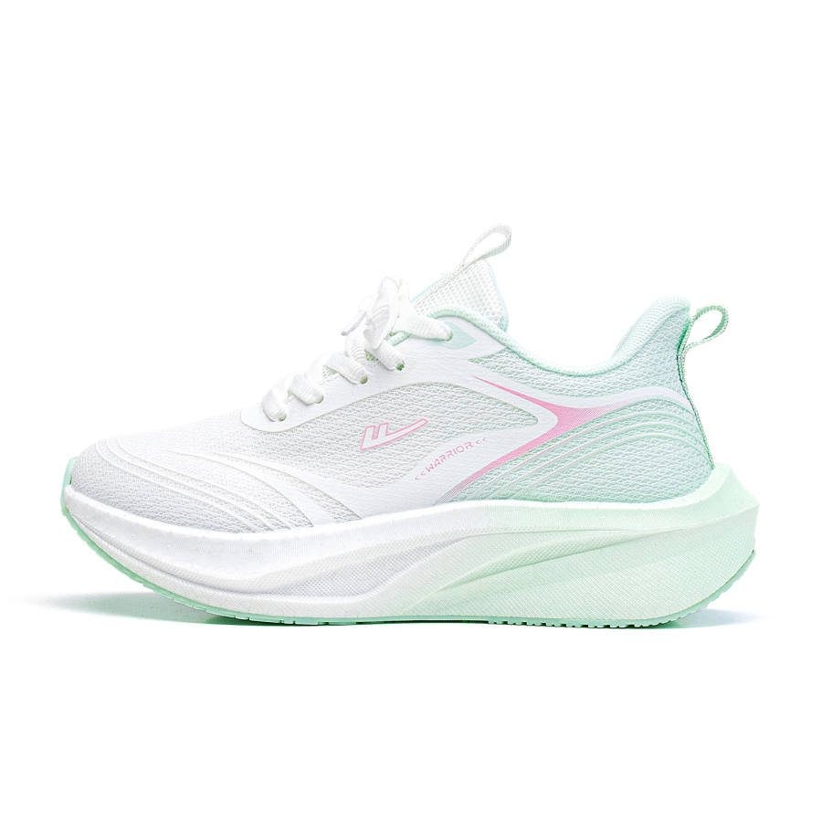 WARRIOR Running Shoes Women's Low Top White Green Pink/Beige Pink Purple