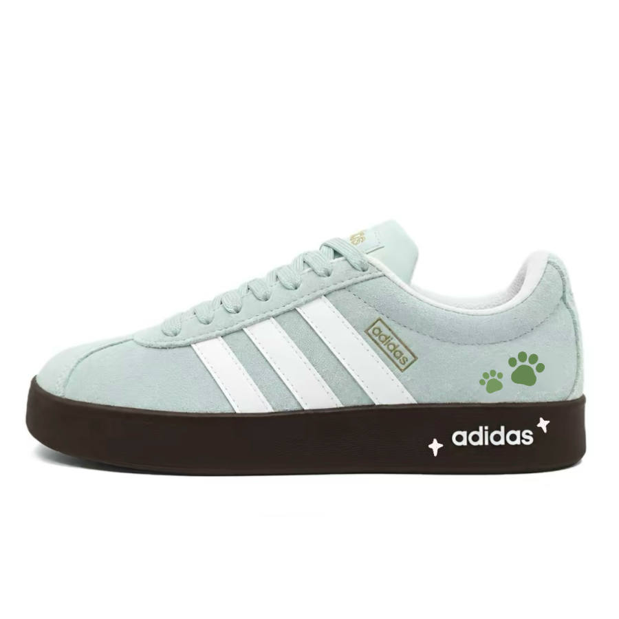 Adidas Adidas Vl Court Classic German Army Trainers Unisex Low Top White/Blue/Green