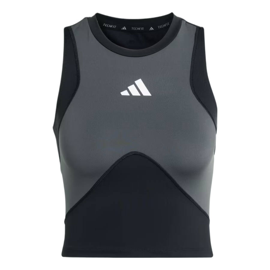 Adidas Adidas Sleeveless Sports Shirts Women's Black/Carbon Crew Neck Moderate