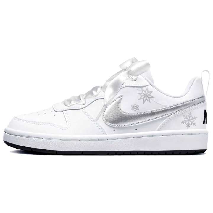 Nike Nike Court Borough Skateboard Shoes Unisex Low Top Silver White