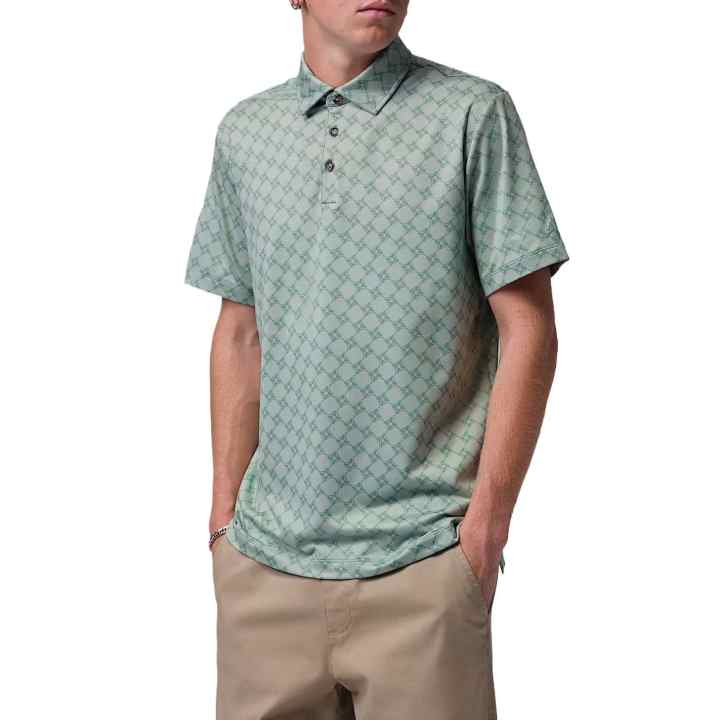 Jordan Jordan Sport Golf Clothing Men's Jade Smoke Polo Collar Moderate
