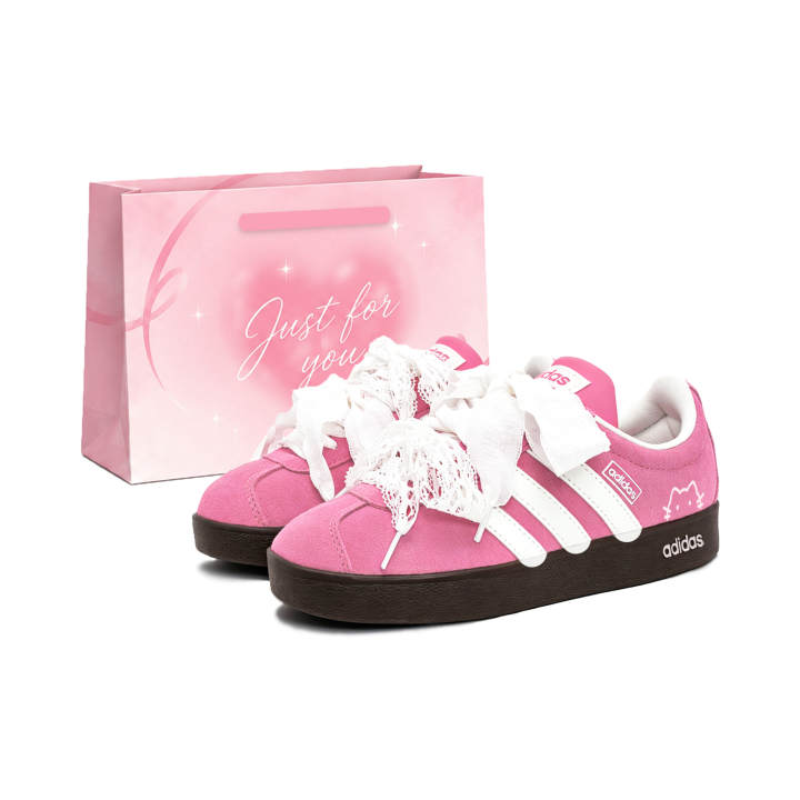 Adidas Adidas VL COURT 2.0 German Army Trainers Unisex Low Top Pink/White