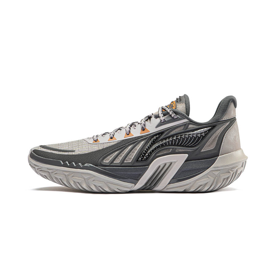 Li-Ning Li Ning Jie Ao 3 V2 Basketball Shoes Men's Low Top Smoke Gray, Coal Gray
