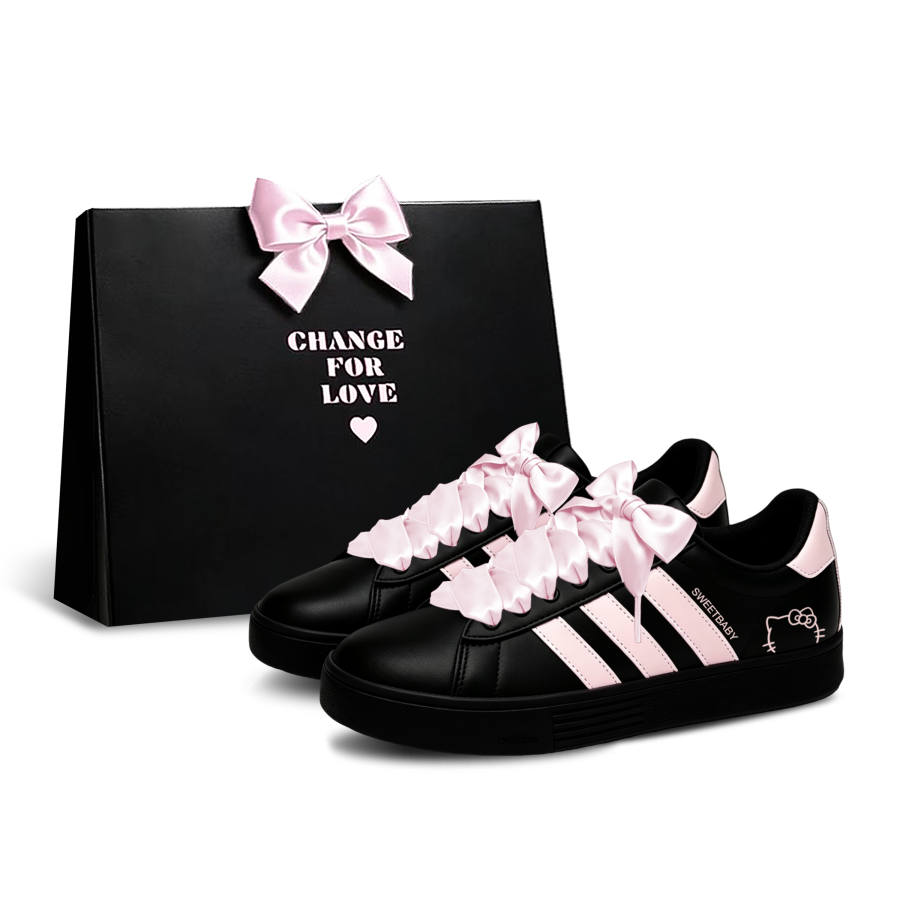 Adidas Adidas Daily 4.0 Skateboard Shoes Unisex Low Top Black Pink