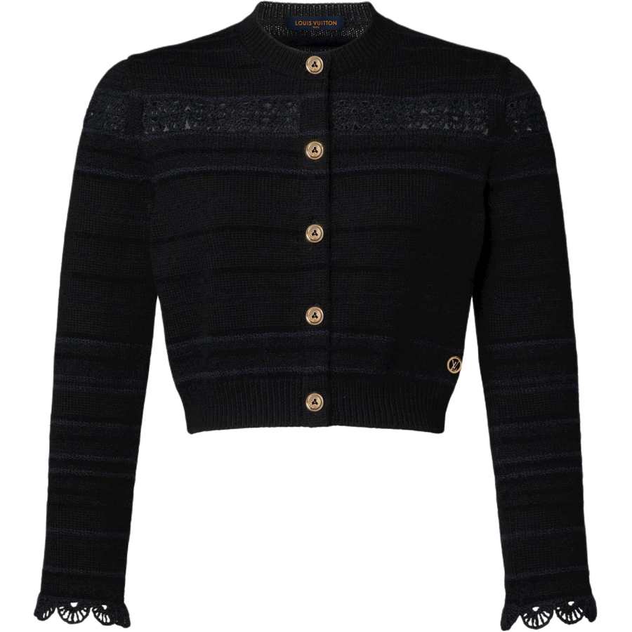 LOUIS VUITTON Knitwear Women's Black Crew Neck Moderate Other
