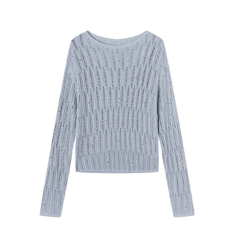 XIANGYING Knitwear Women's Crew Neck Thin
