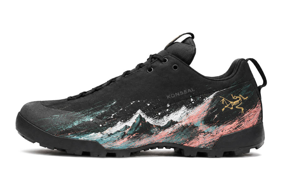 Arcteryx KONSEAL Mountaineering & Hiking Shoes Men's Low Top Black/Pink/White