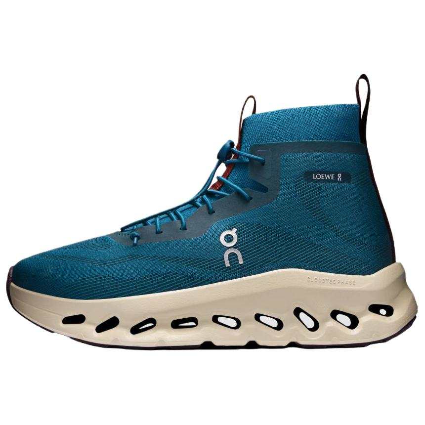 On LOEWE X On Cloudtilt Casual Shoes Women's High Top Blue Green/Oat/Burgundy Red