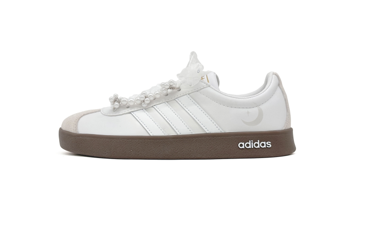 Adidas Adidas Vl Court Classic Low top Skateboard Shoes Unisex Silver White
