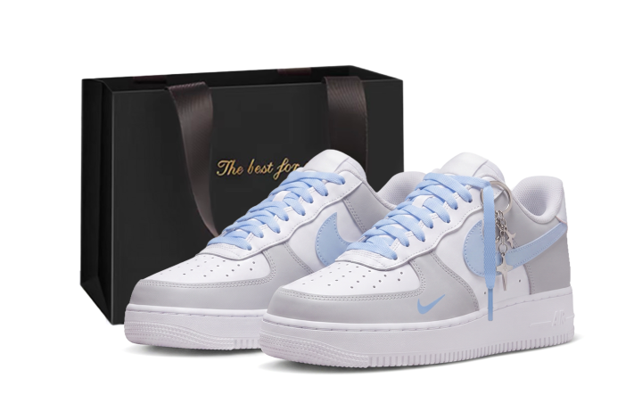 Nike Nike Air Force 1 Skateboard Shoes Unisex Low Top White Blue