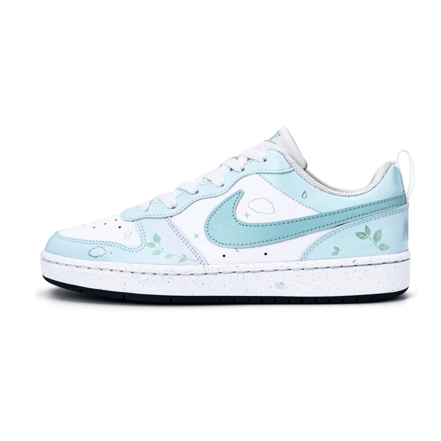 Nike Nike Court Borough Skateboard Shoes Unisex Low Top White Light Green Color Block