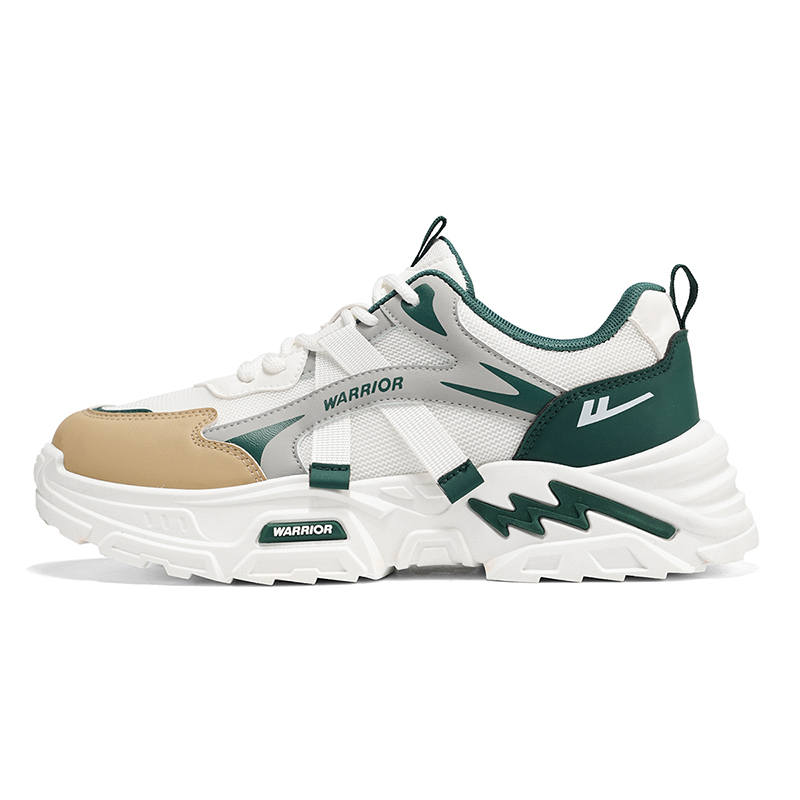 WARRIOR WARRIOR Chunky Sneakers Men's Low Top White/Gray/Green