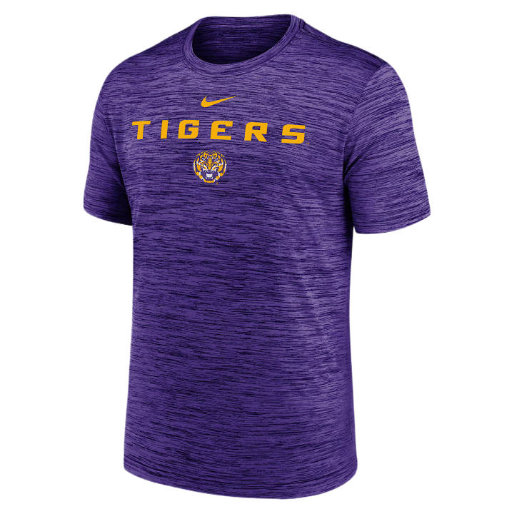 Nike Nike Dri Fit College T Shirts Men's Purple Crew Neck