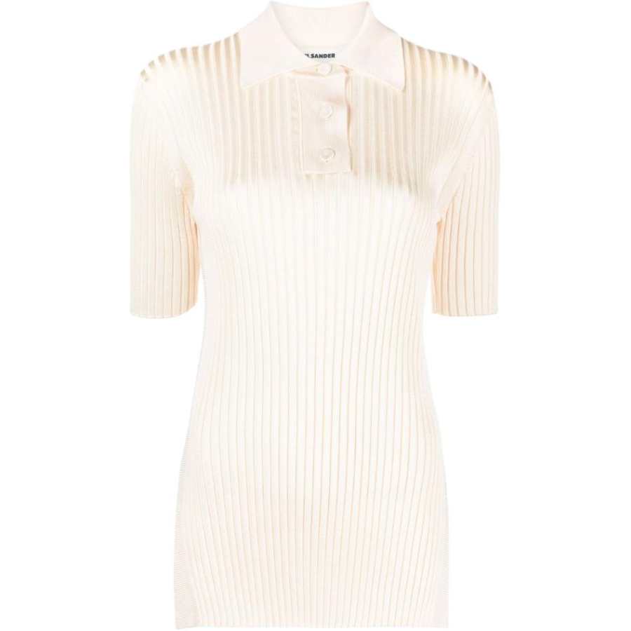 JIL SANDER Polo Shirts Women's Cornsilk Polo Collar Moderate Other