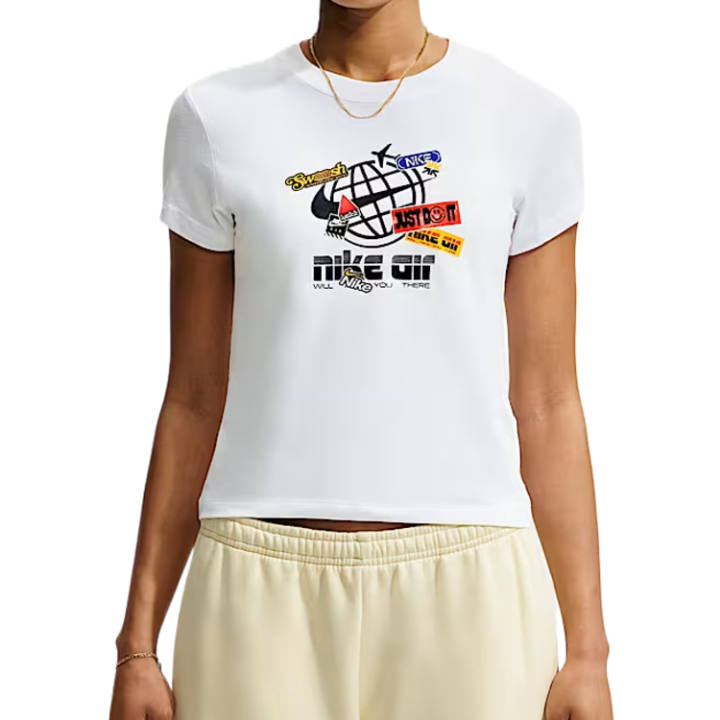 Nike Nike Sportswear T Shirts Women's White Crew Neck Moderate