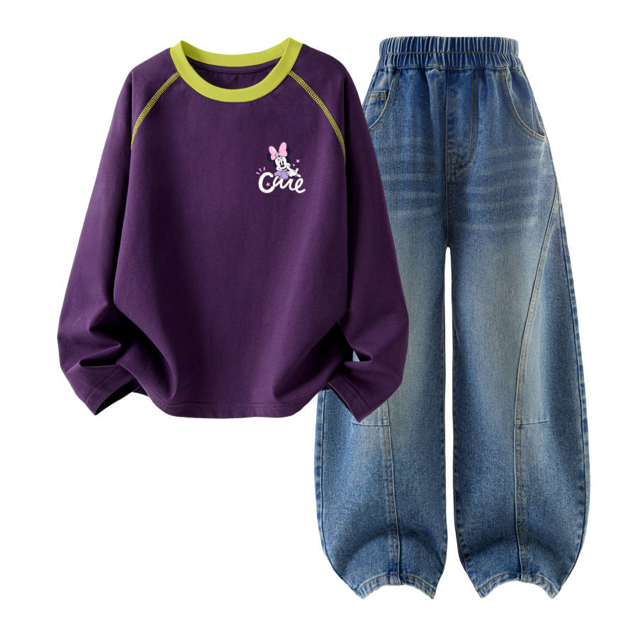 Disney Kids Casual Sportswear Crew Neck Moderate Stretch Breathable