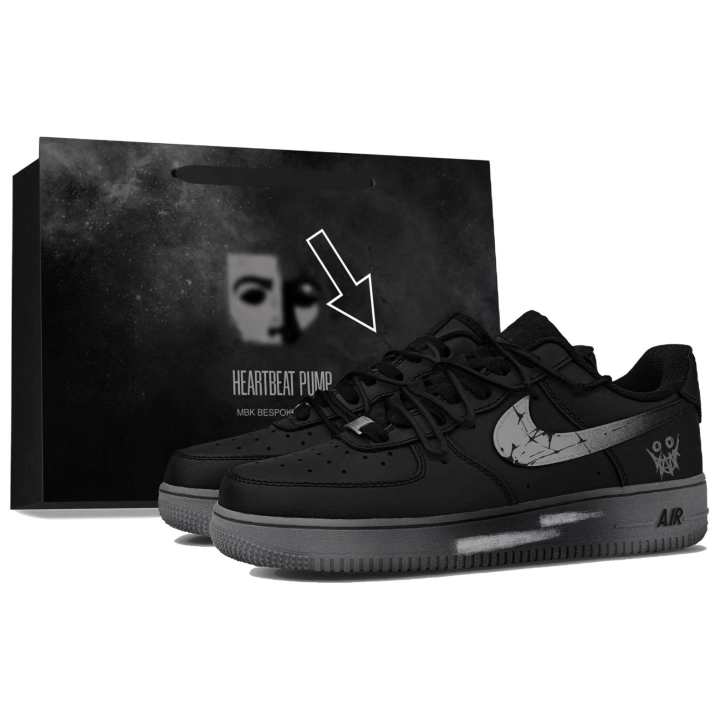 Nike Nike Air Force 1 Skateboard Shoes Unisex Low Top Black