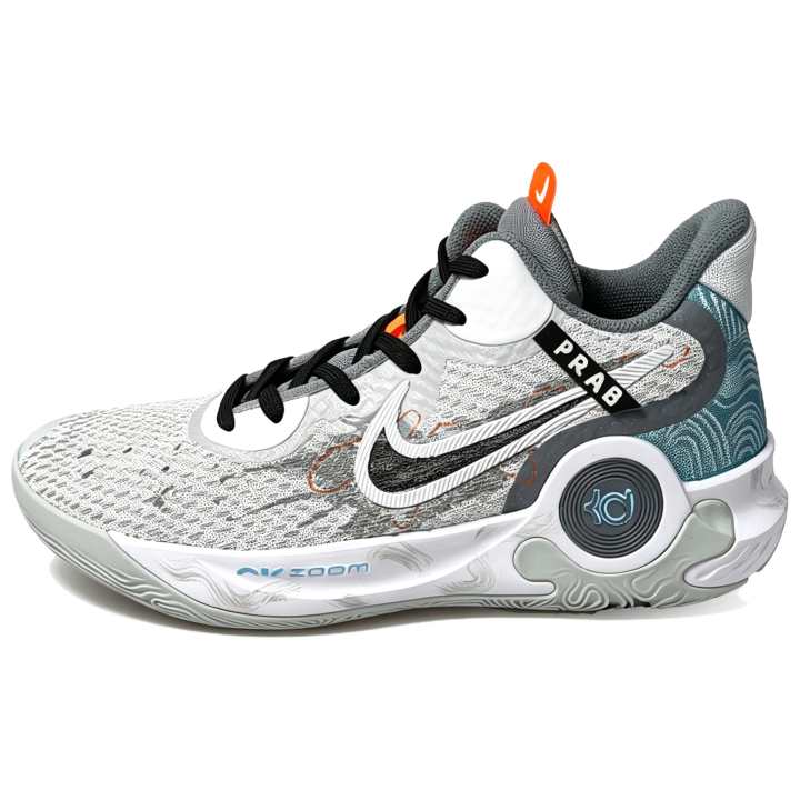 Nike Nike KD Trey 5 IX Basketball Shoes Men's Mid Top Gray/White/Cyan
