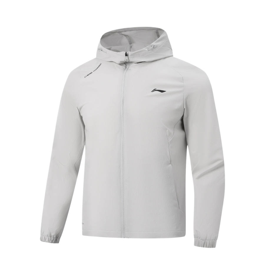 Li-Ning Li Ning Fitness Series Jackets Men's Calm Gray Hooded Non Detachable Moderate
