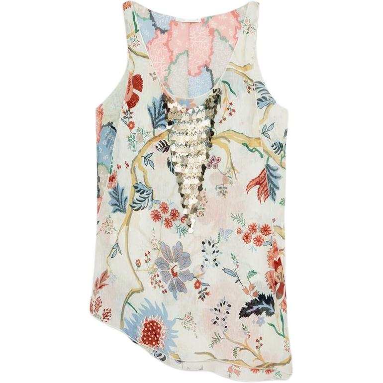 ZARA ZW Tank Tops Women's Multicolor Crew Neck Other