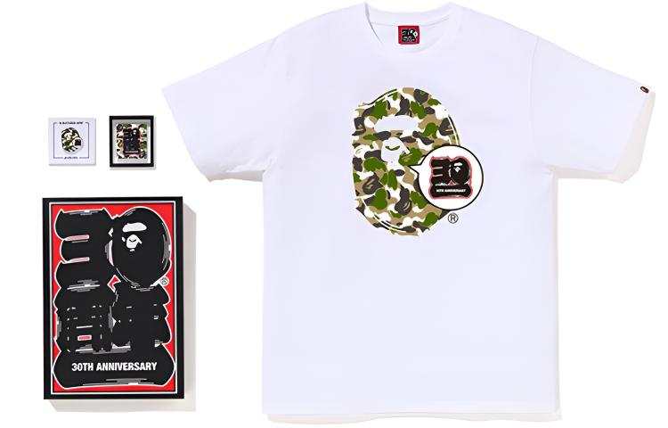 A BATHING APE Bape Store Zozotown Bape 30th Anniversary Ape Head Tee Set