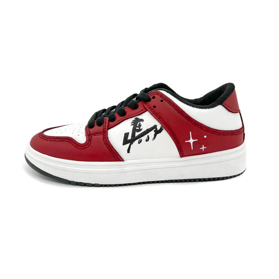 WARRIOR WARRIOR Skateboard Shoes Unisex Low Top Red, White