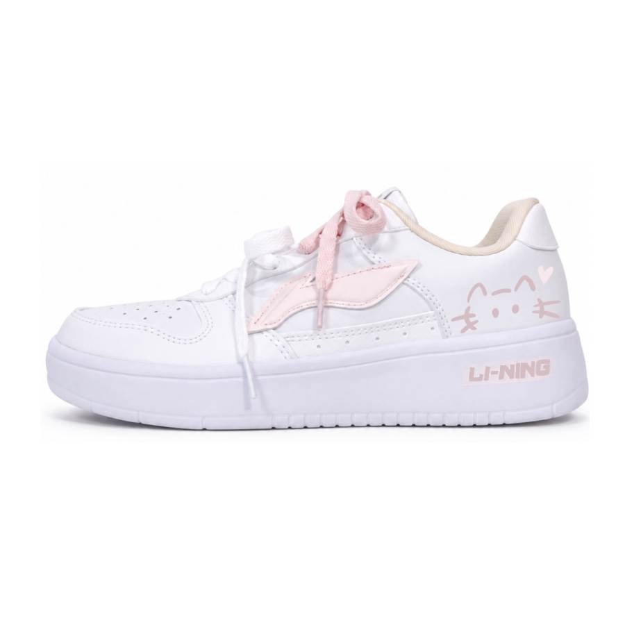 Li-Ning Li Ning Floating Boat Skateboard Shoes Women's Low Top Pink White