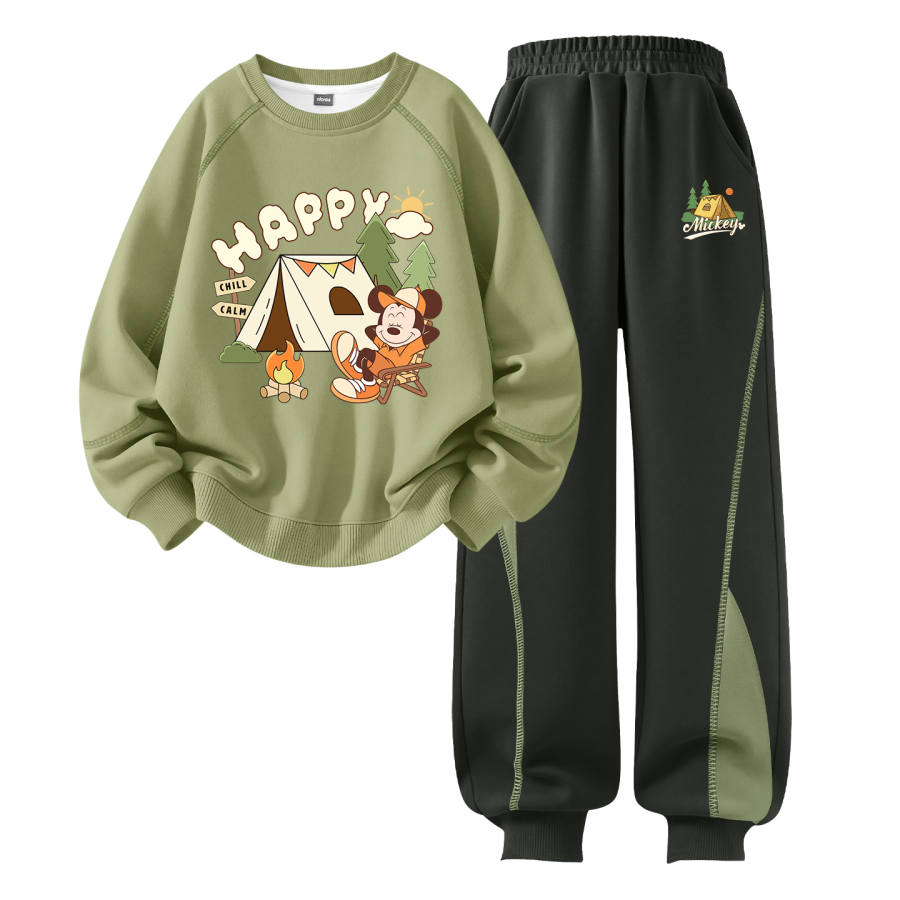 Disney Kids Casual Sportswear Crew Neck Moderate Stretch Breathable