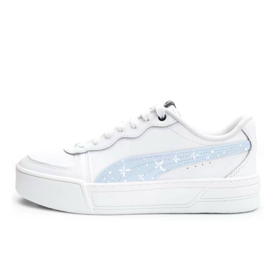 PUMA Platform Trace Skateboard Shoes Women's Low Top White/Blue