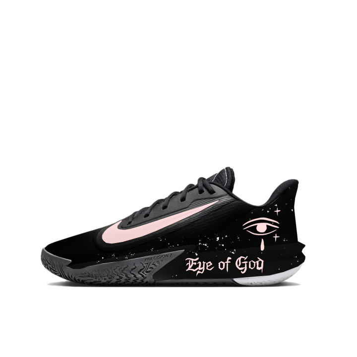 Nike Nike Precision 7 Basketball Shoes Unisex Low Top Black Pink