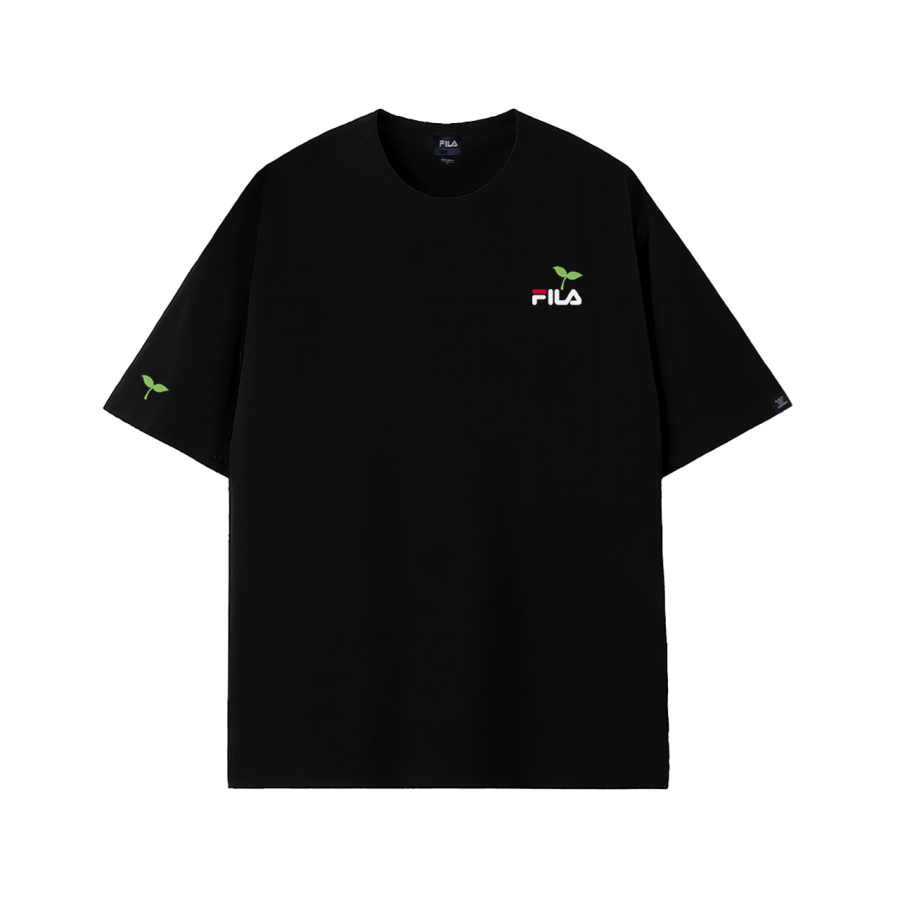 FILA T Shirts Unisex Black Crew Neck Moderate