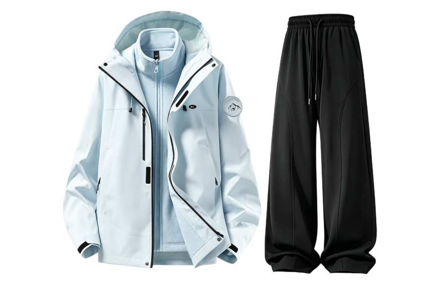 WARRIOR WARRIOR Windbreaker Jacket & Pants Sets Unisex Hooded Detachable Moderate