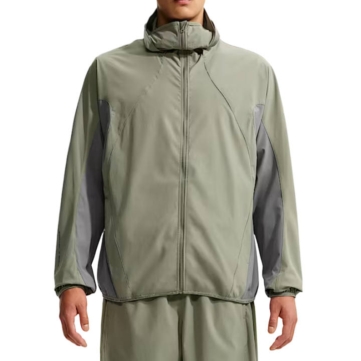 Nike Nike Jackets Men's Light Military Green/smoke Gray/black Hooded Non Detachable Moderate