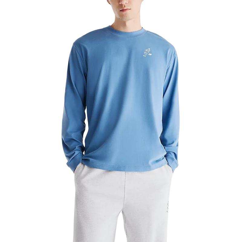 New Balance New Balance Quick Dry T Shirts Men's Pale Egret Blue Crew Neck Moderate