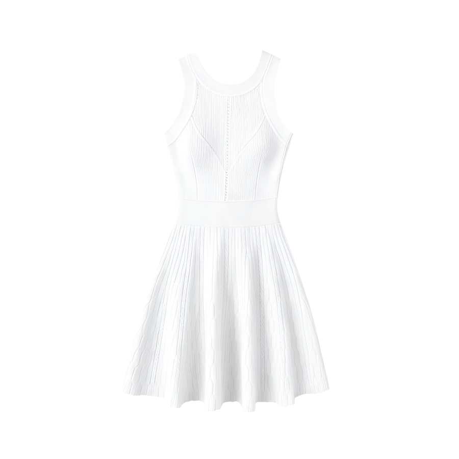 TUSHIFEI Sleeveless Dresses Women's Halter Moderate Short Skirt A Line Skirt