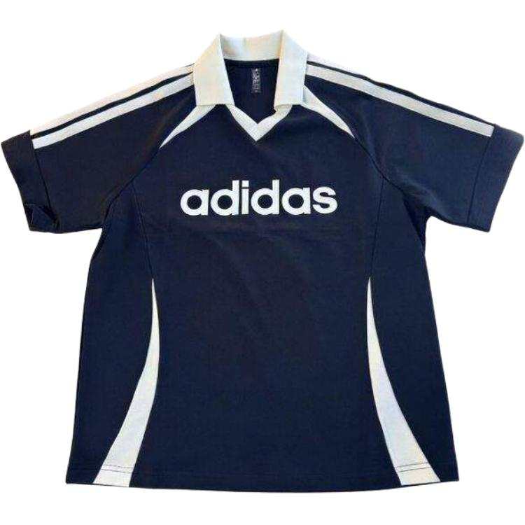 Adidas Adidas T Shirts Men's Black/Bright White Men's V Neck Moderate Straight Fit