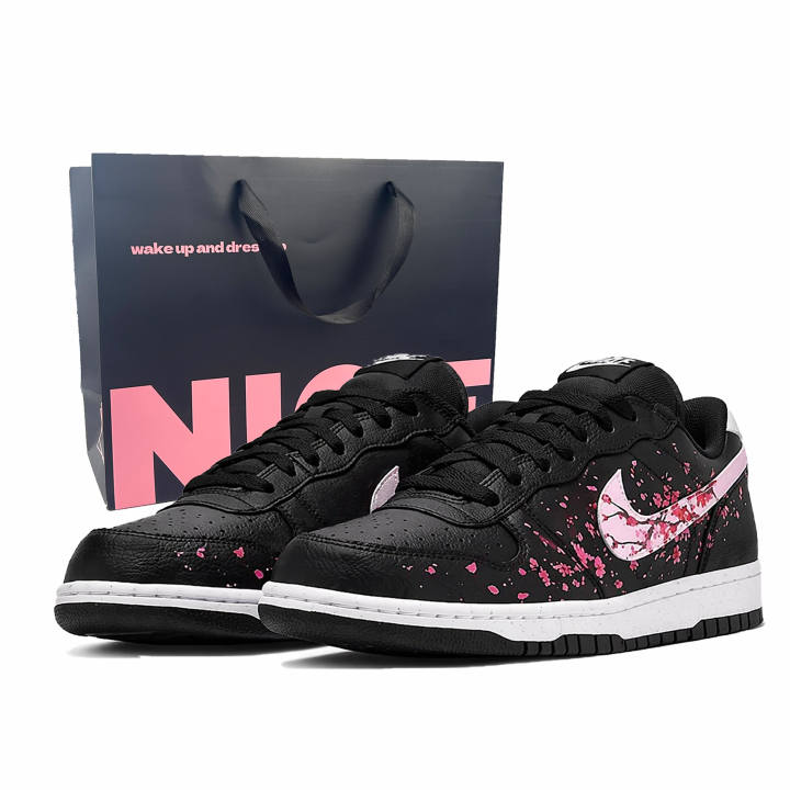 Nike Nike Big Skateboard Shoes Men's Low Top Black Pink