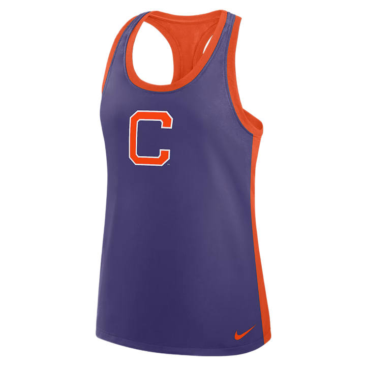 Nike Nike Dri Fit College Tank Tops Women's Purple/Orange Crew Neck