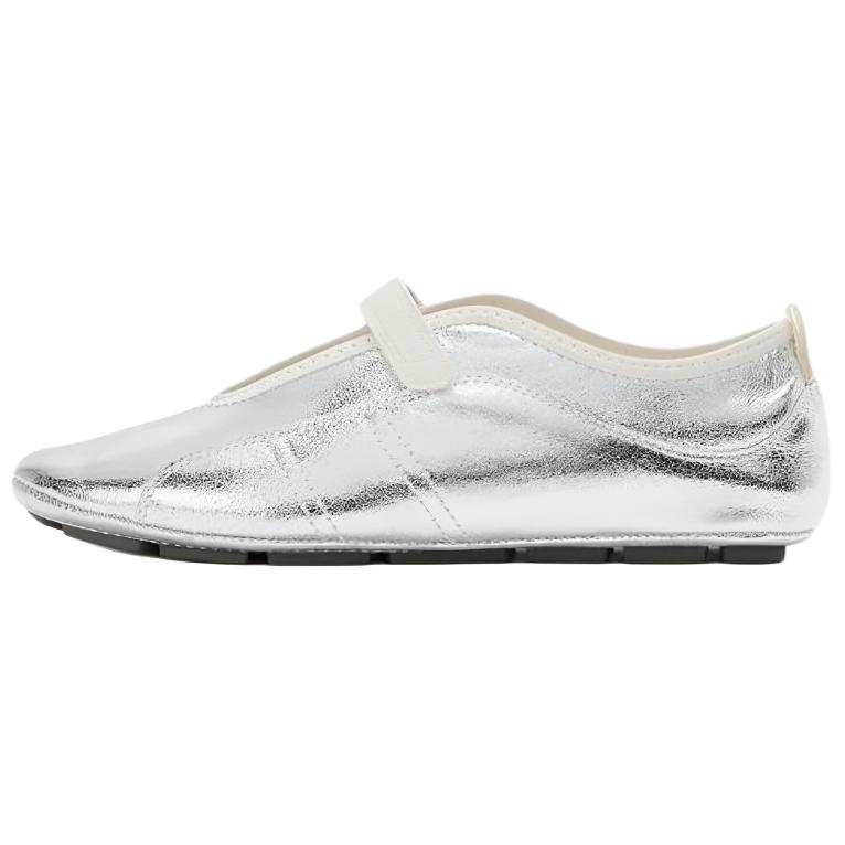 ZARA Mary Jane Shoes Women's Silver