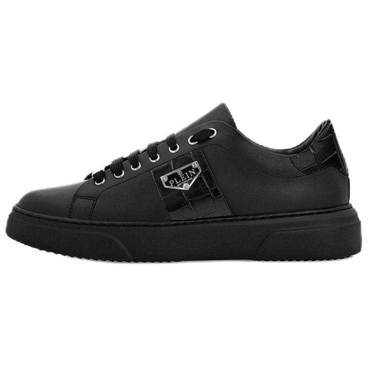 PHILIPP PLEIN Skateboard Shoes Unisex Low Top Black