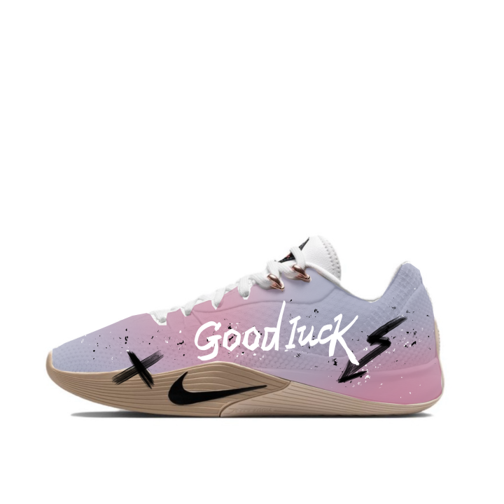 Nike Nike S.T. Flare Basketball Shoes Unisex Low Top Pink Blue Gradient Color Block