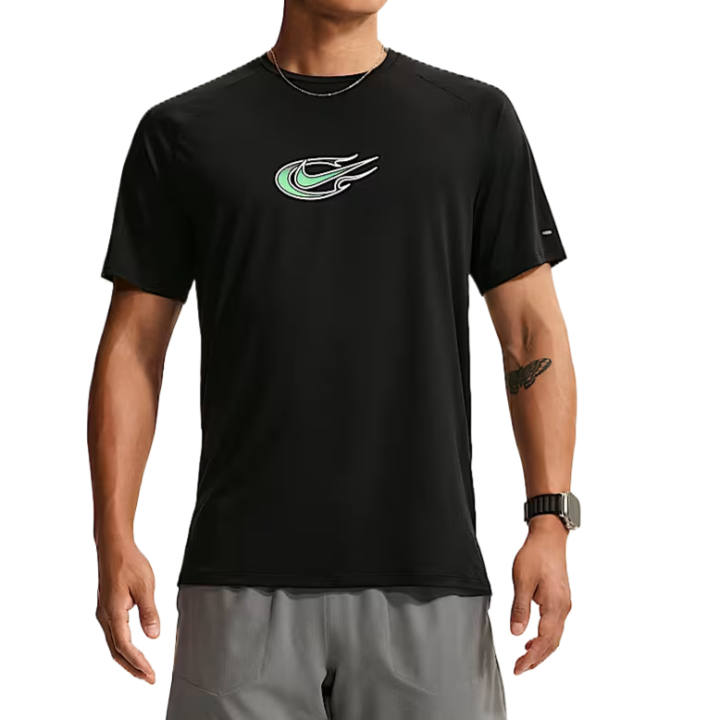 Nike Nike Dri FIT ADV Running T Shirts Men's Black Crew Neck Moderate